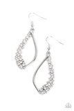 Sparkly Side Effects - White Earrings Paparazzi