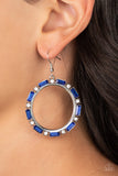 Gritty Glow - Blue Earrings Paparazzi