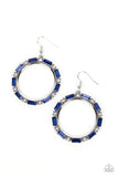 Gritty Glow - Blue Earrings Paparazzi