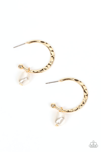 GLAM Overboard - Gold Hoop Earrings Paparazzi