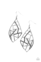 Geo Grid - Silver Earrings Paparazzi