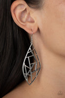 Geo Grid - Silver Earrings Paparazzi