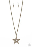 Superstar Stylist - Brass Star Necklace Paparazzi