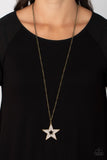 Superstar Stylist - Brass Star Necklace Paparazzi