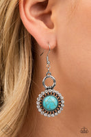 Mojave Mogul - Blue Turquoise Earrings Paparazzi