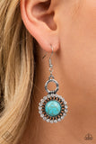 Mojave Mogul - Blue Turquoise Earrings Paparazzi