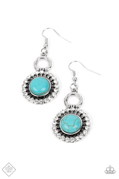 Mojave Mogul - Blue Turquoise Earrings Paparazzi