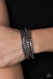 Right on CUBE - Black Bracelet Paparazzi (#860)