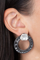 Smoldering Scintillation - Black Earrings