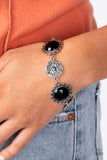 Positively Poppy - Black Bracelet Paparazzi