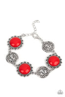 Positively Poppy - Red Bracelet Paparazzi