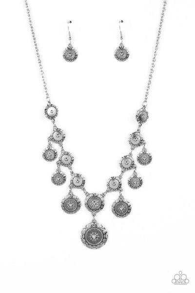 Sahara Stars - Silver Necklace Paparazzi