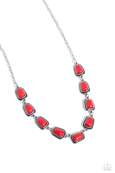 Southern Safari - Red Necklace Paparazzi