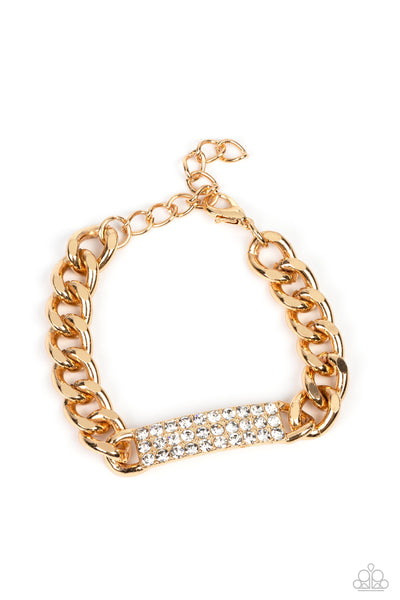 Icy Impact - Gold Bracelet Paparazzi