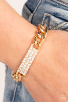 Icy Impact - Gold Bracelet Paparazzi