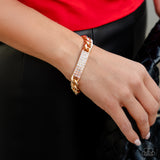 Icy Impact - Gold Bracelet Paparazzi
