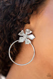 Buttercup Bliss-Silver Earring Paparazzi Life of the Party EXCLUSIVE