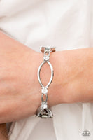 Interwoven Illusion - White Bracelet Paparazzi