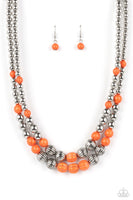 Country Road Trip - Orange Necklace Paparazzi