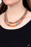 Country Road Trip - Orange Necklace Paparazzi