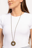 Modern Memento - Brass necklace Paparazzi