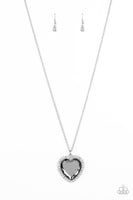 Prismatically Twitterpated - Silver Heart Necklace Paparazzi