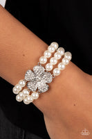 Park Avenue Orchard - White Bracelet Paparazzi