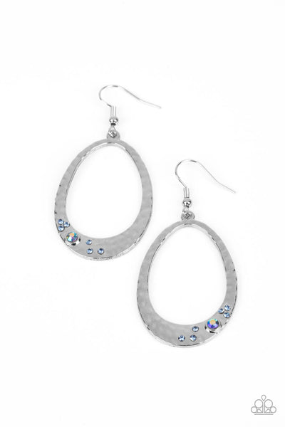 Seafoam Shimmer - Blue Earrings Paparazzi