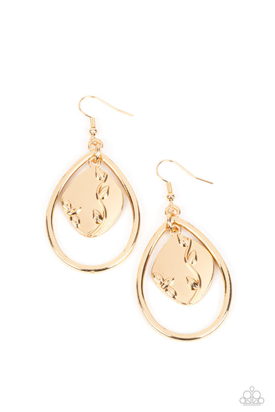 Artisan Refuge - Gold Earrings Paparazzi