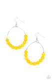 Catch a Breeze - Yellow Earrings Paparazzi