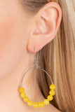 Catch a Breeze - Yellow Earrings Paparazzi