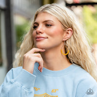 Catch a Breeze - Yellow Earrings Paparazzi