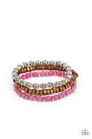 ESCAPADE Route - Pink Bracelet Paparazzi