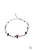 Amor Actually - Purple Heart Bracelet Paparazzi