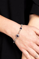 Amor Actually - Purple Heart Bracelet Paparazzi