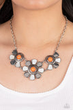 Aquatic Garden - Orange Necklace Paparazzi