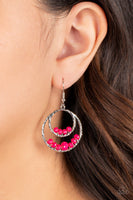 Bustling Beads - Pink Earrings Paparazzi