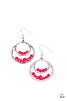 Bustling Beads - Pink Earrings Paparazzi