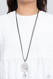 Rural Reflection - Black Lanyard Necklace