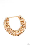 Heavy Duty - Gold Bracelet Paparazzi (#856)