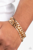 Heavy Duty - Gold Bracelet Paparazzi (#856)