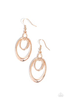 So OVAL-Rated - Rose Gold Earrings Paparazzi