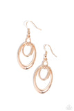 So OVAL-Rated - Rose Gold Earrings Paparazzi