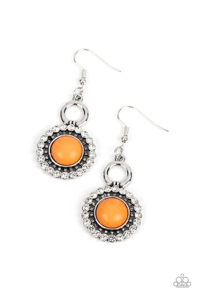 Mojave Mogul - Orange Earrings Paparazzi