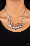 Rhinestone River - Silver Necklace Paparazzi