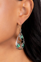 Send the BRIGHT Message - Green Earrings Paparazzi