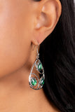 Send the BRIGHT Message - Green Earrings Paparazzi