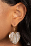 Romantic Reign - Gold Earrings Paparazzi