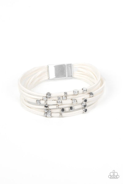 Clustered Constellations - White Bracelet Paparazzi