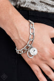 Unyielding Roar - White Bracelet Paparazzi